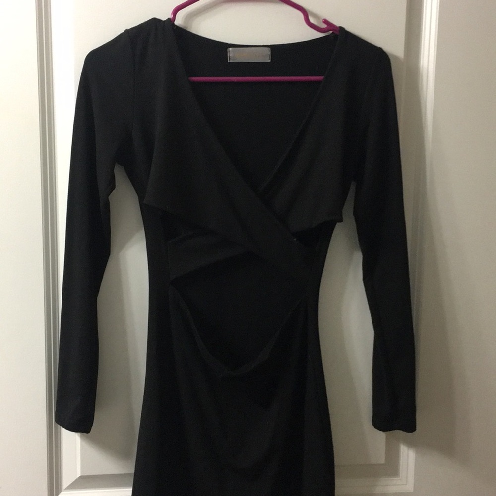 Black cut out dress